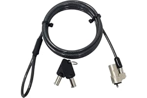 Sendt Black Notebook Laptop Keyed Lock for Wedge Security Slots