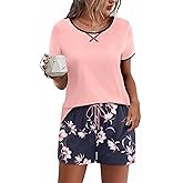 Ekouaer Women Pajama Set Casual Short Set