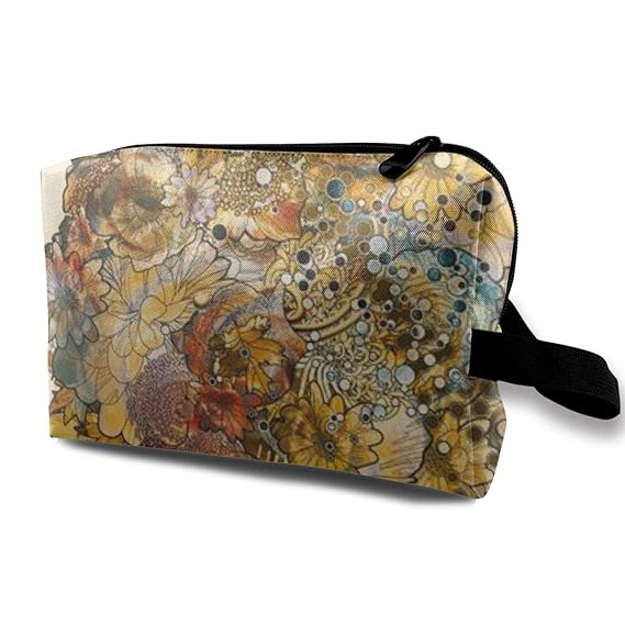 Amazon.com : Makeup Bag Cosmetic Pouch Colorful Flowers ...
