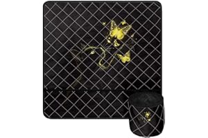 Kathyboom Black Cat Butterfly Sewing Machine Mat for Table with Storage Thanksgiving Dust Resistant Non Slip Mats Sewing Machine Mats