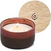 Calyan Wax Co. Mahogany & Cashmere 3 Wick Scented Candle - 30 Hour Burn - Luxury 3 Wick Soy Candles - Non Toxic Soy Wax Candles - Long Lasting Large Glass Jar Candle for Home - 8oz