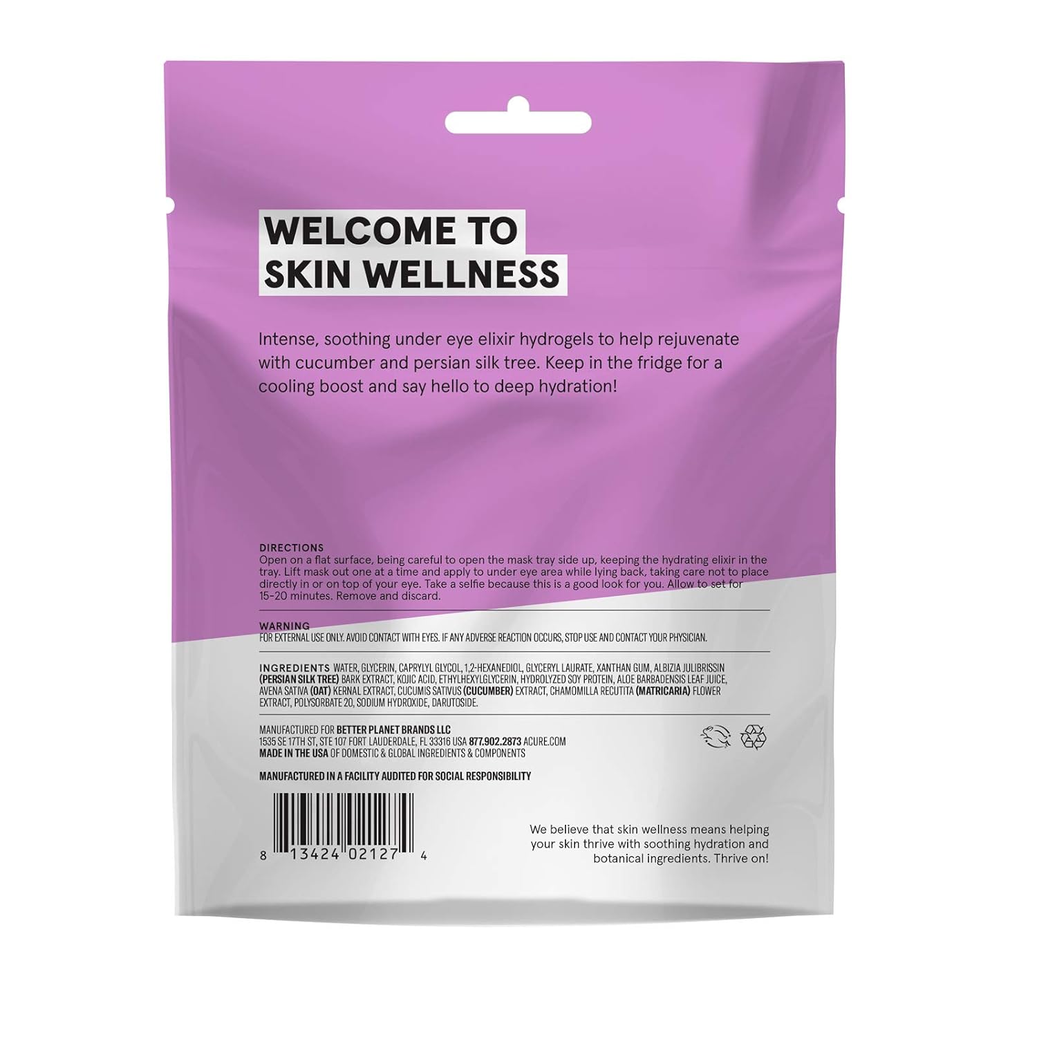 Download Amazon Com Acure Radically Rejuvenating Under Eye Hydrogel Mask 100 Vegan Provides Anti Aging Support Cucumber Silk Tree Hydrates Rejuvenates 1 Count Purple Beauty PSD Mockup Templates