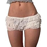 Women Y2k Lace Bloomers Lolita Layered Bottoms Short Sweet Pettipants Sexy Mini Shorts Low Rise Hot Pants