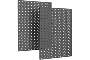 Ultrawall Metal Pegboard Panels, Pegboard Wall Organizer, Black Peg Boards for Wall, Garage Tool Storage Organization, 12"X16", 2pcs