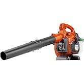 Husqvarna 125B Gas Leaf Blower, Handheld Leaf Blowers for Lawn Care | Gas powered leaf blower, 28-cc 2-cycle engine, 470 CFM, 170 MPH, 12.5-N powerful clearing performance, and ergonomic design