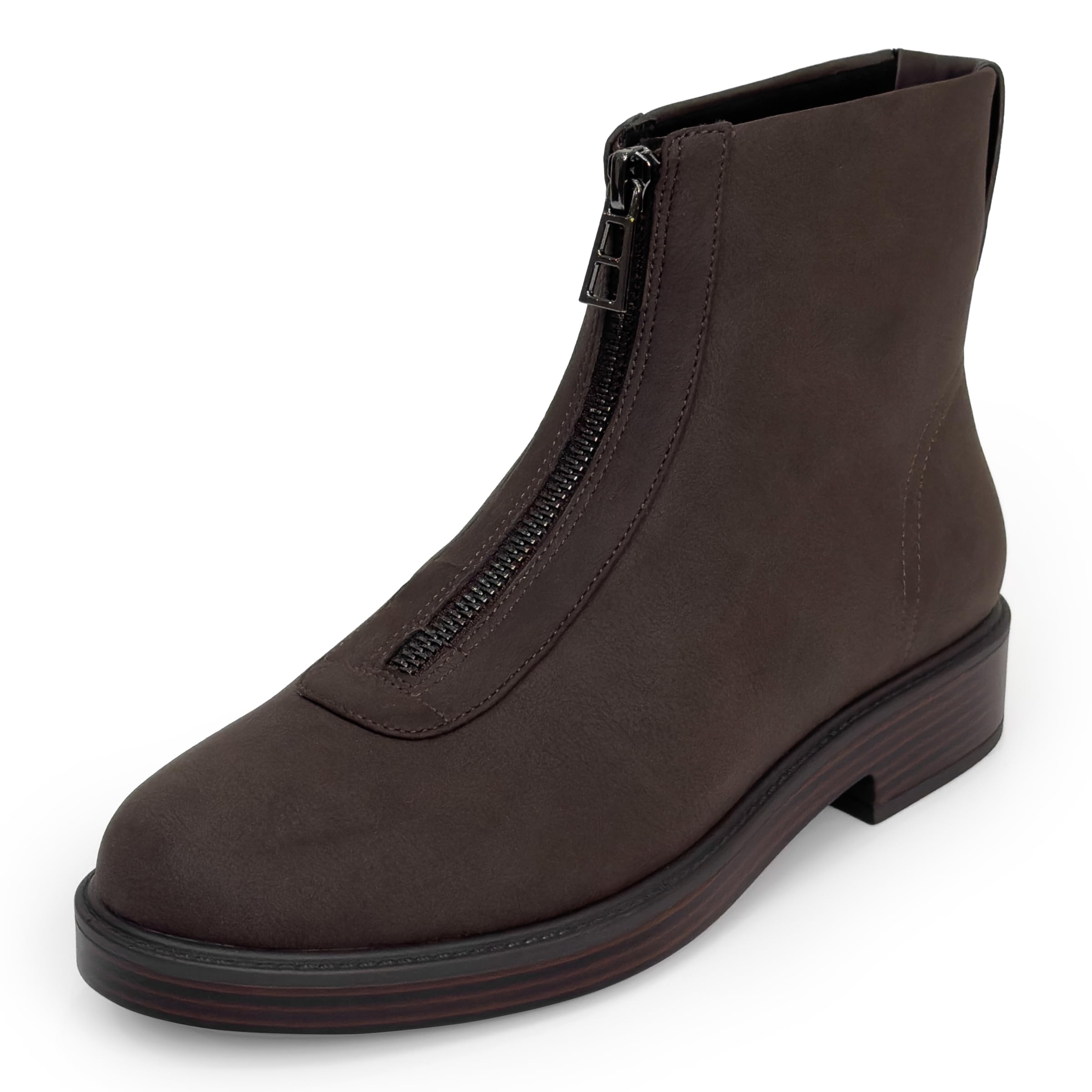 Women’s Poshia Chelsea Bootie, Java Faux Tumbled Nubuck, 7W