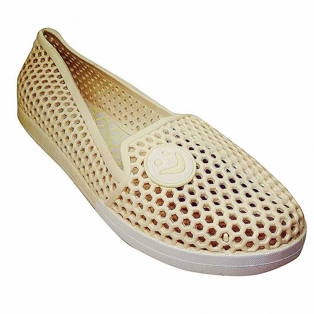 indusbay women's casual flat belly shoes clogs comfortable ladies pump shoes with cute smiley logo