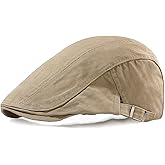 Taidor Newsboy Hats for Men Flat Cap Cotton Adjustable Breathable Irish Cabbie Ivy Driving Hunting Hat