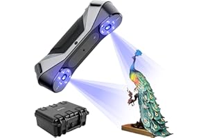 Creality 3D Scanner for Automotive & Engineering Projects with Metrology-Grade 0.02mm Accuracy,7 Blue Laser,Anti-Shake Tracking,Up to 60FPS Scanning Speed (Raptor)