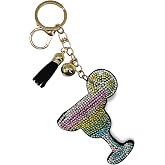 Sparkling Keychains Bag Charms for Women Girls, Crystal Bling Rhinestone Key Ring Car Fob, Backpack Handbag Accessories