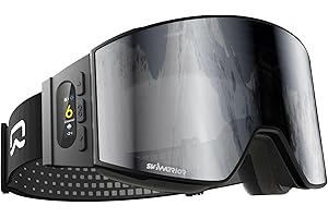 SKIWARRIOR Smart Intercom Ski Goggles Snowboard Goggles for Men Women with Walkie Talkies Funtion,OLED,Bluetooth5.2
