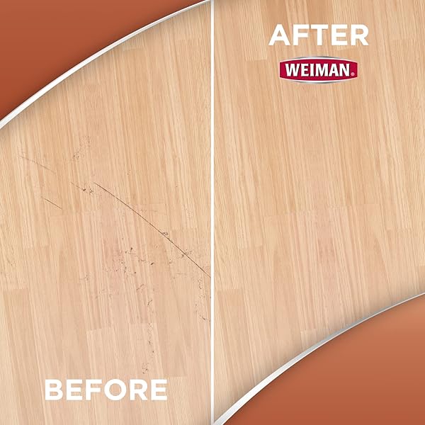 WEIMAN WOOD FLOOR POLISH AND RESTORER – 32 OUNCE – HIGH-TRAFFIC HARDWOOD FLOOR, NATURAL SHINE, REMOVES SCRATCHES, LEAVES PROTECTIVE LAYER, PACKAGING MAY VARY