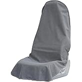 Teuaktty Towel Car Seat Covers - Super Absorbent Front Seat Protectors for Gym, Pets & Travel | Quick-Dry Towel Fabric | Universal Non-Slip Fit for Sedan, SUV, Truck (1 Pack Grey)