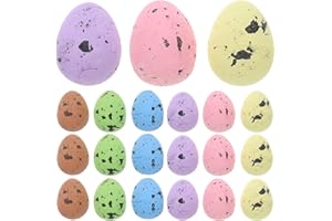 Sewroro 100 Pcs Simulation Bird Eggs Mini Foam Easter Eggs for Vase Fillers Easter Decorations