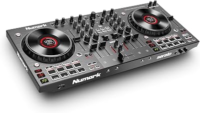 Numark NS4FX 4-Deck DJ Controller with 6-Inch Jog Wheels Serato Lite Included