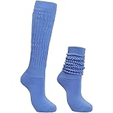 Intgoodluckycc Slouch Scrunch Socks for Women, Scrunch Long High Tube Socks