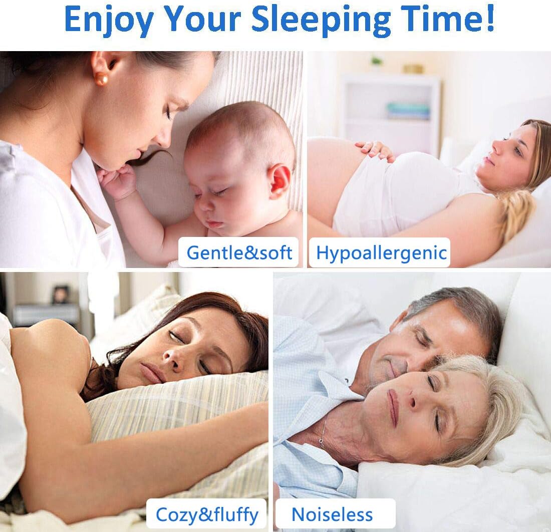 KARRISM All Season Down Alternative Queen Comforter, Winter Warm Comforter Ultra Soft Quilted Duvet Insert with Corner Tabs, Wavy Box Stitched, Luxury Fluffy & Lightweight (White, 88 x 88 inch): Kitchen & Dining