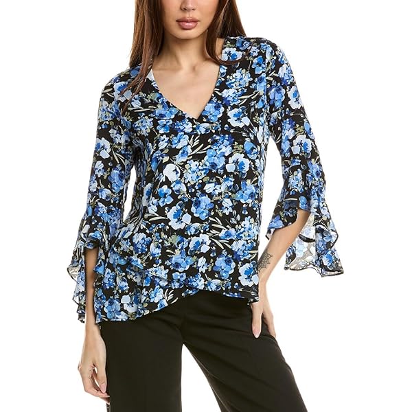 ヴィンスカムート Vince Camuto V-Neck Blouse wu002F Double Layer レディース シャツ トップス Rich ヴィンスカムート Vince Camuto V-Neck Blouse wu002F Double