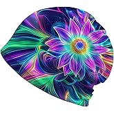 Beautiful Rose Flower Women's Slouchy Beanie Hat Cute Turban Hats Cancer Headwear Caps Baggy Skull Sleep Scarf