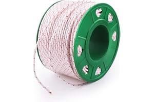 Mtanlo Recoil Starter Rope Pull Cord 4mm 100-Meter for Stihl Husqvarna Echo Poulan Homelite McCulloch Sears Craftsman Trimmer Edger Brush Cutter Lawn Mower Chainsaw