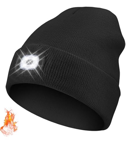 Led Beanie Amazon Beanie Hat Rechargeable Led Light Knit Hat