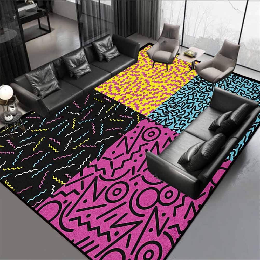 Indie Premium Rug Best Long Carpet for Bedroom Floor Set of Vintage Eighties Fashion