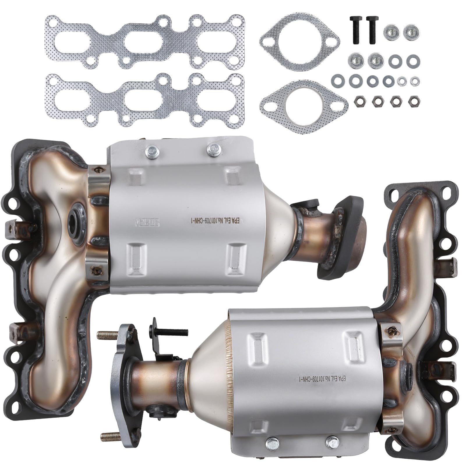 Photo 1 of Catalytic Converter 30584 Catalytic Converter Kit for2013-2019 Ford Taurus/Flex/Explorer/Police Interceptor 3.5L 3.7L, for 2013-2017 Lincoln MKT/MKS/MKZ 3.7L OE# 30585 674255 19516 (EPA Compliant)