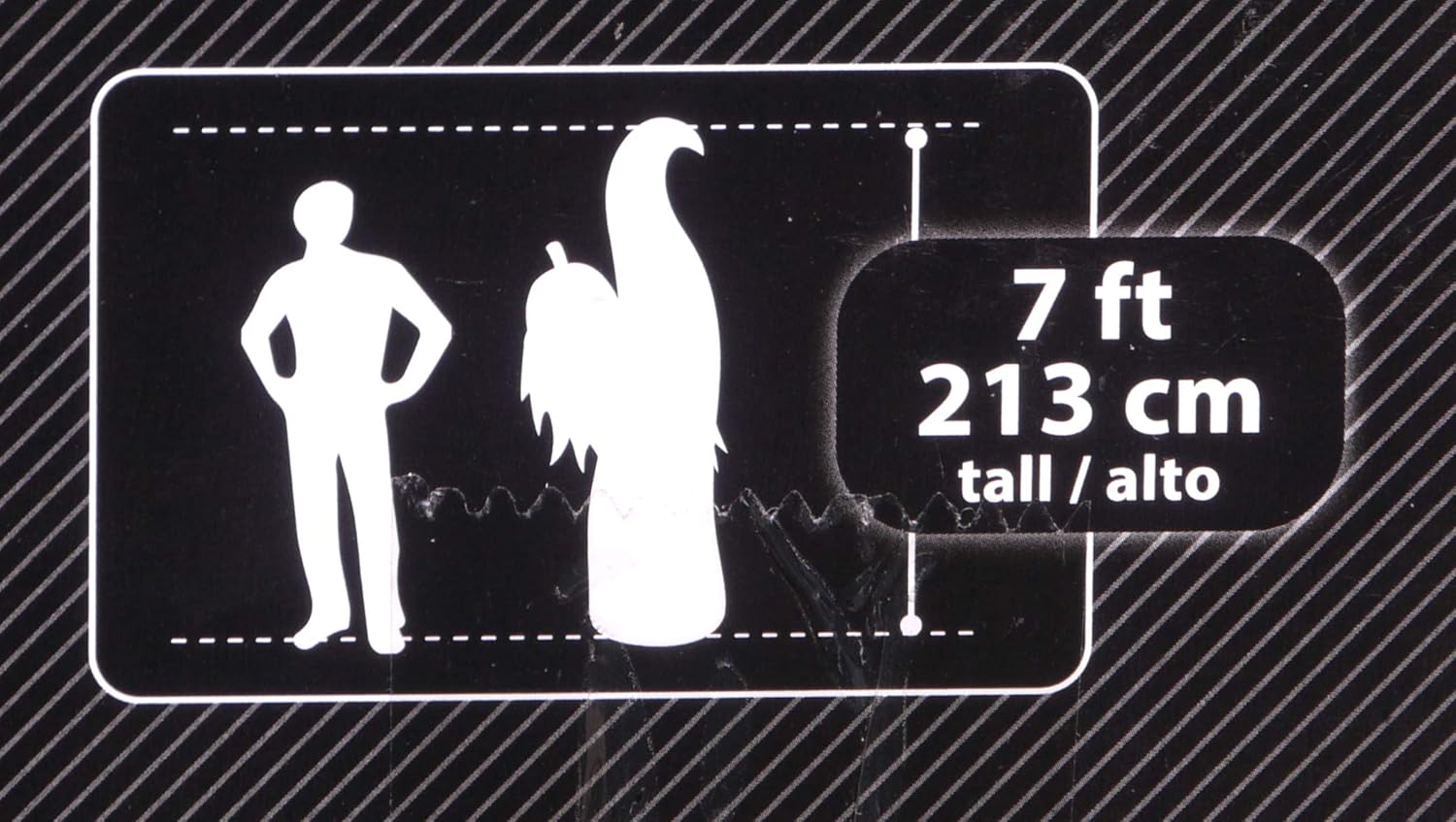 Airflowz Inflatable Happy Halloween Ghost and Pumpkin, Lights Up, 7 Feet Tall