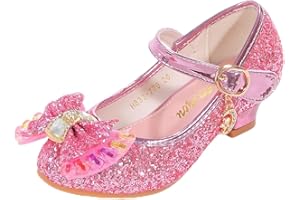 Onyxeey Princess Shoes Toddler Dress Shoes for Girls with High Heels - Comfortable & Stylish (Size 2-13)