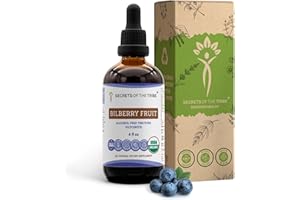 Secrets of the Tribe Bilberry Fruit Alcohol-Free Liquid Extract, USDA Organic Bilberry (Vaccinium Myrtillus) Dried Fruit Tincture Supplement (4 FL OZ)