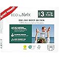 Eco by Naty Eco-Friendly Baby Diapers - 100% Plant-Based Materials on Skin, Soft, for Sensitive Skin & Super Absorbent (Size 3, 180 Count)