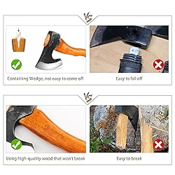 NEDFOSS Camping Axe Hatchet, 15.6" Forged Steel Axe