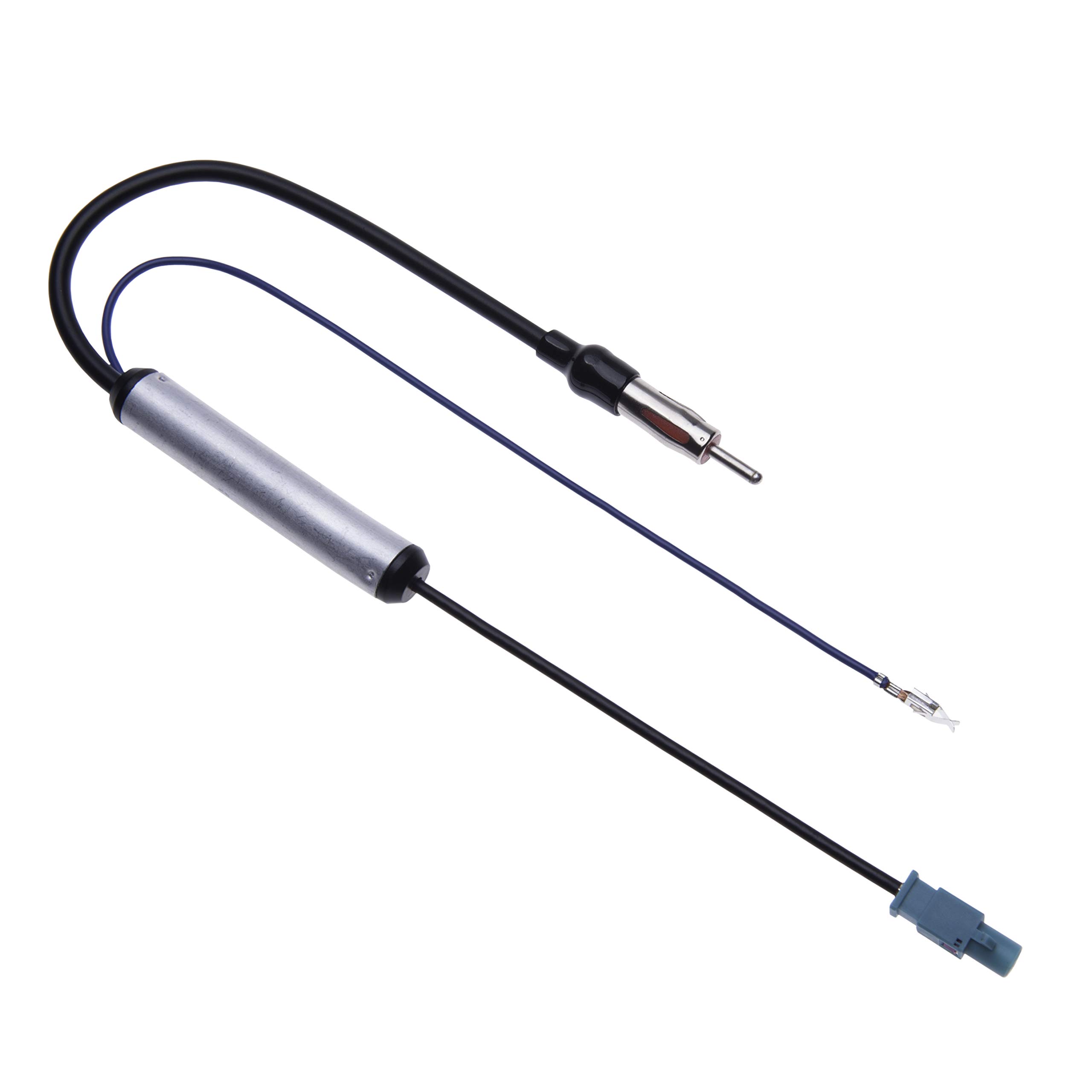 Diversity Radio Antenna Fakra Adapter by Keple | Vehicle Aerial Stereo Aftermarket Radio Terminal Amplified Antenna Adaptor for AU DI A4 / S4 2009-2014 | Fakra Male to DIN Male Plug