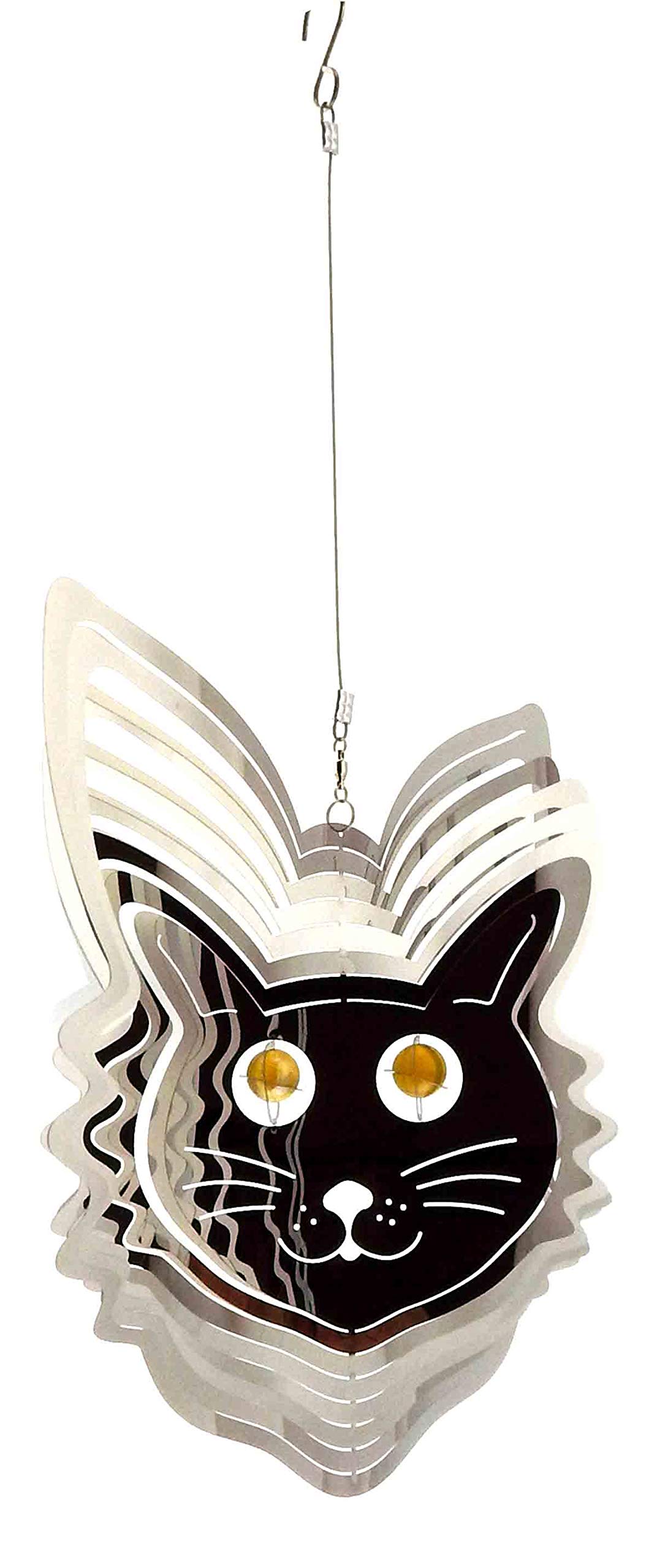 SK Style Stainless Steel Wind Spinner - 3D Mobile - Cat Face Spinner