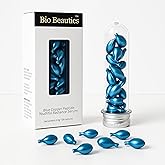 BLue Copper Peptides Serum Capsule for Face, Anti-Aging Serum, Peptides Collagen Renewal, GHK-Cu, Hyaluronic Acid, Anti Wrinkle, Moisturizing, Hydrating and Firming, Individual sealed Capsules
