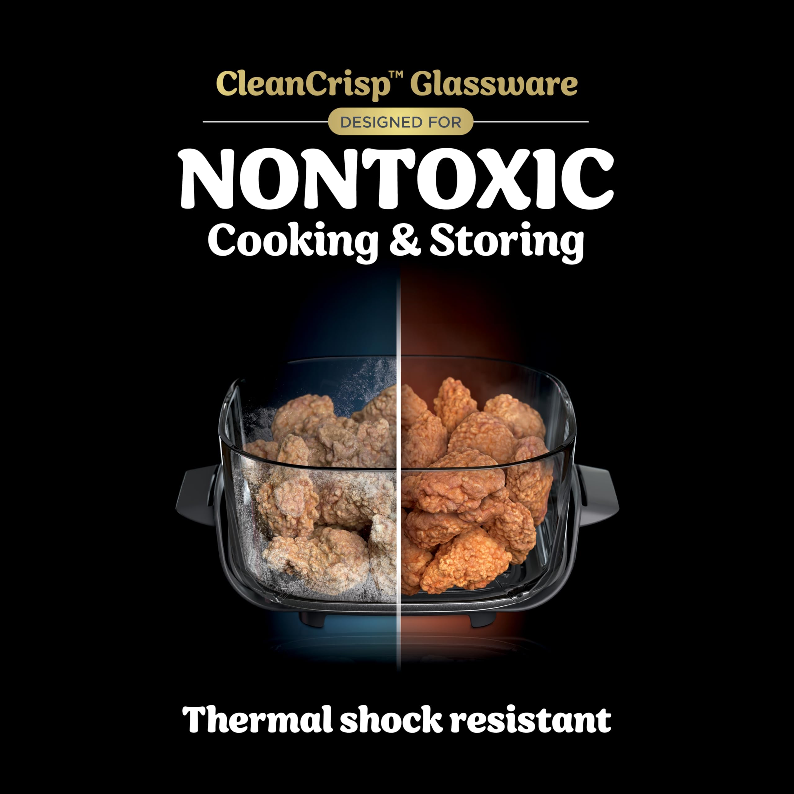 Freidora de aire de vidrio portátil Ninja Crispi 5 en 1, recipientes de vidrio de 4 cuartos, 2.5 cuartos y 6 tazas con platos para verduras y tapas de almacenamiento, apto para microondas, congelador y lavavajillas, verde British Racing, FN103BF Freidora de aire de vidrio portátil Ninja Crispi 5 en 1, recipientes de vidrio de 4 cuartos, 2.5 cuartos y 6 tazas con platos para verduras y tapas de almacenamiento, apto para microondas, congelador y lavavajillas, verde British Racing, FN103BF