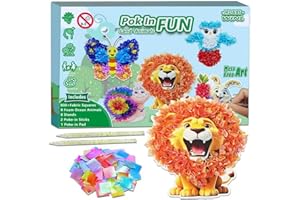skyenchant Poke Art Kit pour enfants – Thème animal, projet d'artisanat sans désordre, cadeau créatif pour filles et garçons,