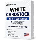 Cardstock 8.5 x 11”, 110LB Index/199GSM Heavyweight Card Stock, 100 Sheets, Thick Cardstock Printer Paper for Copy, Printing,