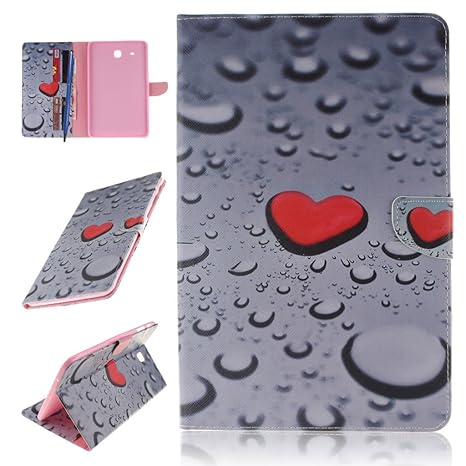 CareyNoce Galaxy Tab E 9.6 Hülle,PU Leder Flip Schutzhülle Hülle für Samsung SM-T560/ SM-T561