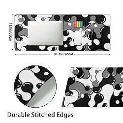 aportt Black White Grey Mouse Pad XL Anime Cool