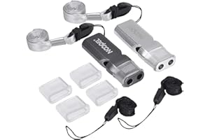 Noopel Coaches Whistle with Lanyard and Mouth Grip, 2 Pack Emergency Whistles, Loud for Referees Sports Officials Hiking Outdoor Camping Boating Hunting Survival Rescue