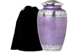 Forever Lane Cremation Urns for Adult Ashes - Handcrafted Large Urn, Burial - Urns for Human Ashes Adult Female Or Male, Funeral Decorative Urn - Up to 200 Lb. (purple)