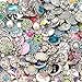 Soleebee HJ004 Mixed Random Alloy Rhinestones Resin 18-20mm Snap Buttons Jewelry Charms (Pack of 50)