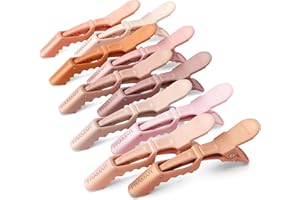FRAMAR Neutral Alligator Clips For Hair Styling 10 Pack – Professional Alligator Hair Clips For Women, Hair Clip For Women, Salon Hair Clips For Styling – Firm Hold Without Slipping