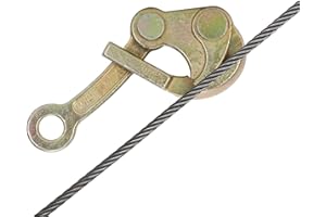 LONGADS 0.5T Cable Grip,0.5/1/2/3T Cable Puller Tool, Used for Wire Stretcher Fence Tool，0.5T Wire Cable Puller Tool, Wire Rope Pulling Clamp with Swinging Lock Buckle