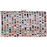 Santimon Clutch Purse Evening Bags For Womens Chain Dress Handbag Crystal Wedding Bead