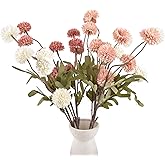 Hagao Fake Dandelion Bulb, Artificial Flowers Ranunculus Colorful Bouquet for Home Decoration Wedding Decor 6PCS