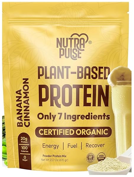 NUTRAPULSE BANANA CINNAMON VEGAN PROTEIN POWDER – 20G...