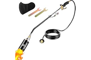 SEENAST Propane Torch Weed Burner with High Output 2,700,000 BTU | Heavy Duty 10 FT Hose Flamethrower with Turbo Trigger Push Button Igniter | Blow Torch for Weeding, Roofing, Melting Ice Snow, Charcoal & BBQ