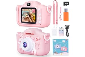 ARTCWK Unicorn Kids Camera Toddler Toys Christmas Birthday Gifts for Kids Girls Selfie Camera for Kids 3 4 5 6 7 8 Year Old HD Video Digital Camera for Toddler with 32GB SD Card